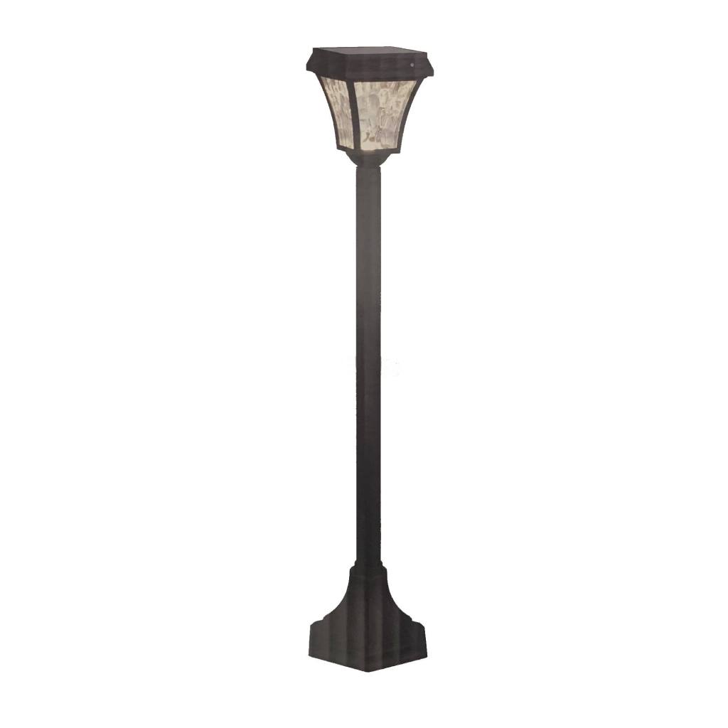 foto del prodotto lampada led solare samsung da giardino con palo colore nero opaco 3in1 ip65 v tac