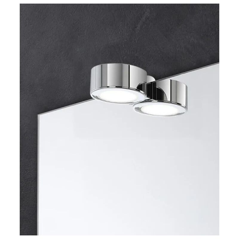 foto del prodotto lampada led specchi 2w 6,5cm ip44 in abs cromo