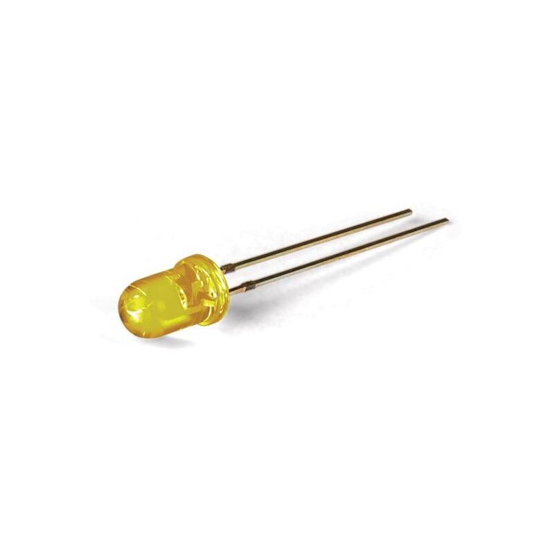 foto del prodotto lampada led standard da 5 mm gialla trasparente