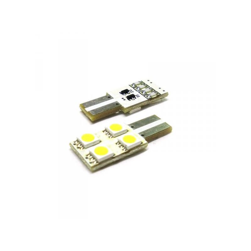 foto del prodotto lampada led t10 w5w 4 smd 5050 no polarita bianco 12v luci targa portiere