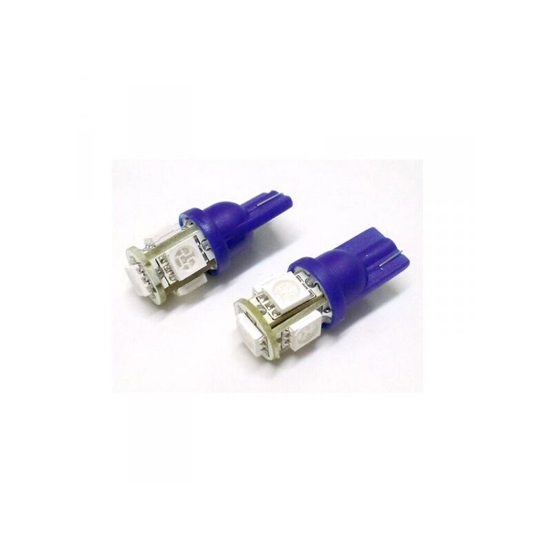 foto del prodotto lampada led t10 w5w 5 smd 5050 blue luci posizione 12v