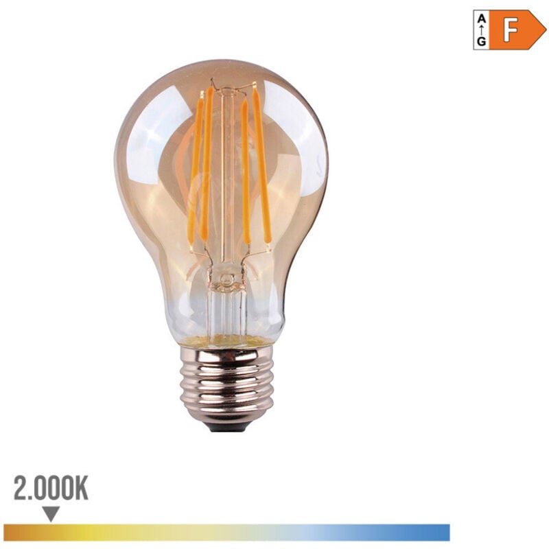 foto del prodotto lampada led vintage e27 vetro 6 6w 5 560lm 2000 2000kfralatn 6x10,6cm