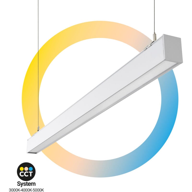 foto del prodotto lampada lineare led cct a sospensione superficie 40w potenza