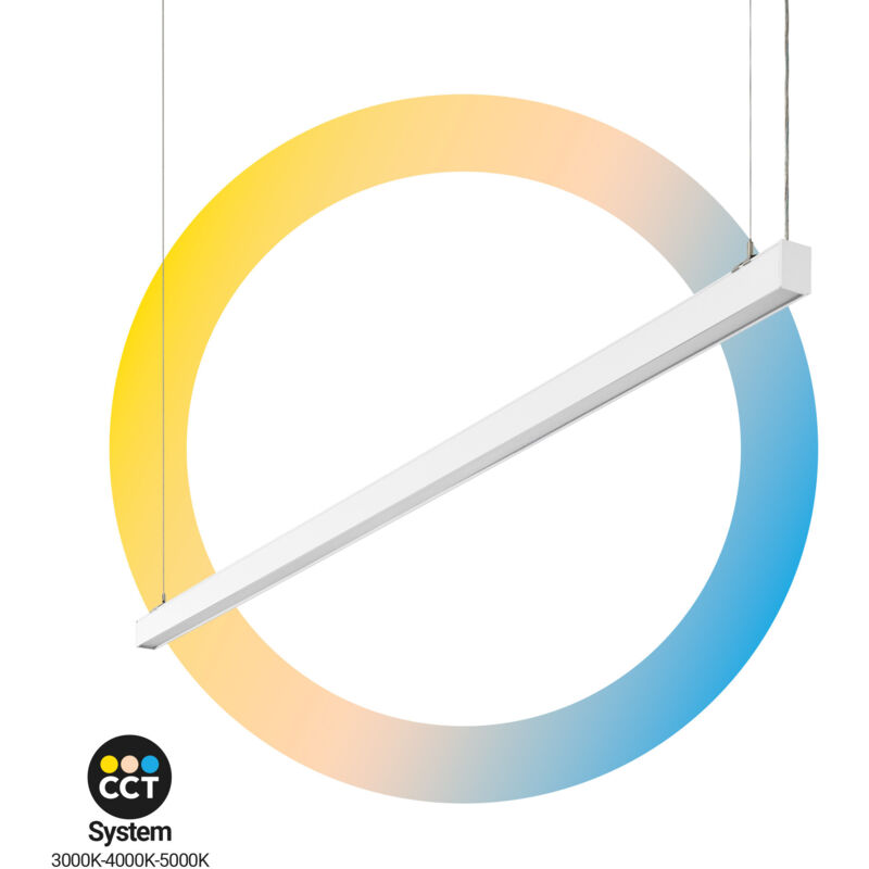 foto del prodotto lampada lineare led cct a sospensione superficie 60w potenza