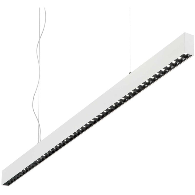 foto del prodotto lampada lineare office alluminio bianco led 30w 3000k luce calda