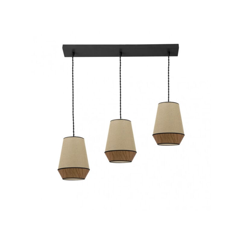 foto del prodotto lampada lineare saco/marrone modello campana 3xe27 dimmerabile fabrilamp