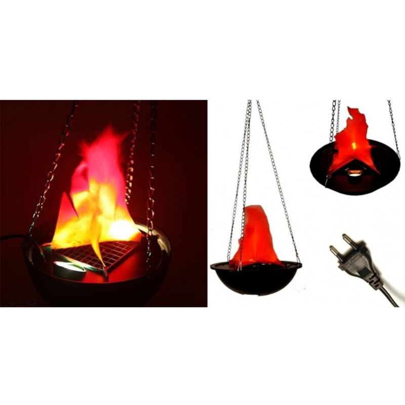 foto del prodotto lampada luce effetto fuoco fiamma finta schenografia lampade a sospensione grand trade shop traesio