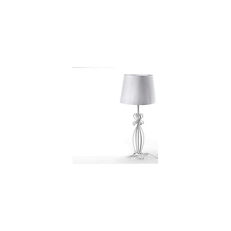 foto del prodotto lampada lumetto da tavola inn colore bianco con struttura in metallo 21 x h48 cm