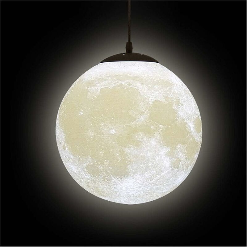 foto del prodotto lampada luna 3d lampada da soffitto luna lampada da soffitto luna lampada a sospensione pianeta ristorante bar casa camera dei bambini lampadario a