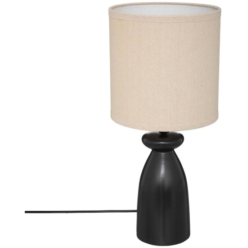 foto del prodotto lampada margot in ceramica nera h44cm atmosphera cr ateur d int rieur