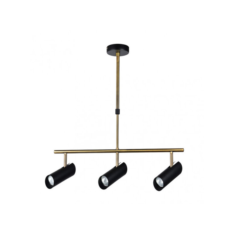 foto del prodotto lampada marrakech 3xgu10 nero/pelle regx56x10 cm regolabile