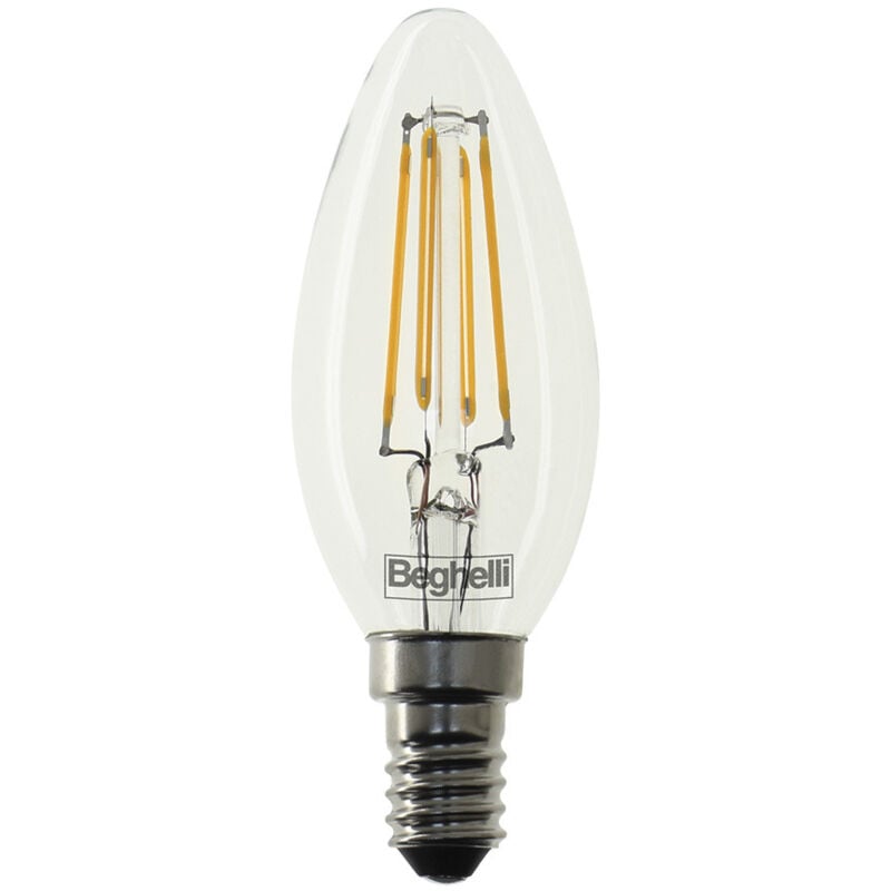 foto del prodotto lampada oliva beghelli zafiro led 4w e14 4000k 56178