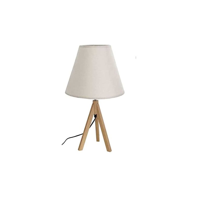 foto del prodotto lampada ory treppiedi in colore beige con gambe in legno da 20 x h53 cm