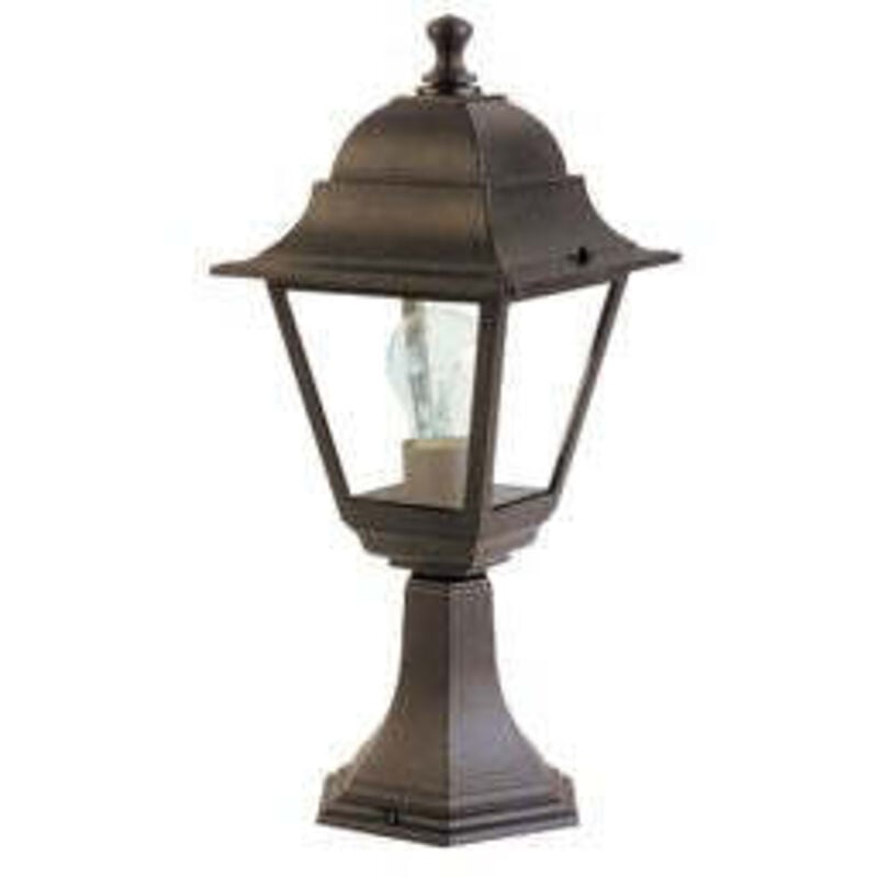 foto del prodotto lampada paletto da cancello colore nero per esterno linea mini quadrata sovil