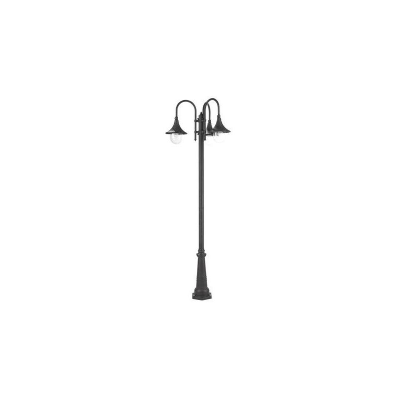 foto del prodotto lampada palo alto da giardino 3 luci e27 in alluminio sovil nero