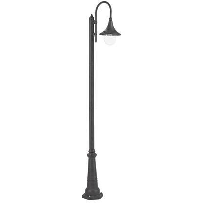 foto del prodotto lampada palo alto da giardino e27 60w in alluminio sovil nero