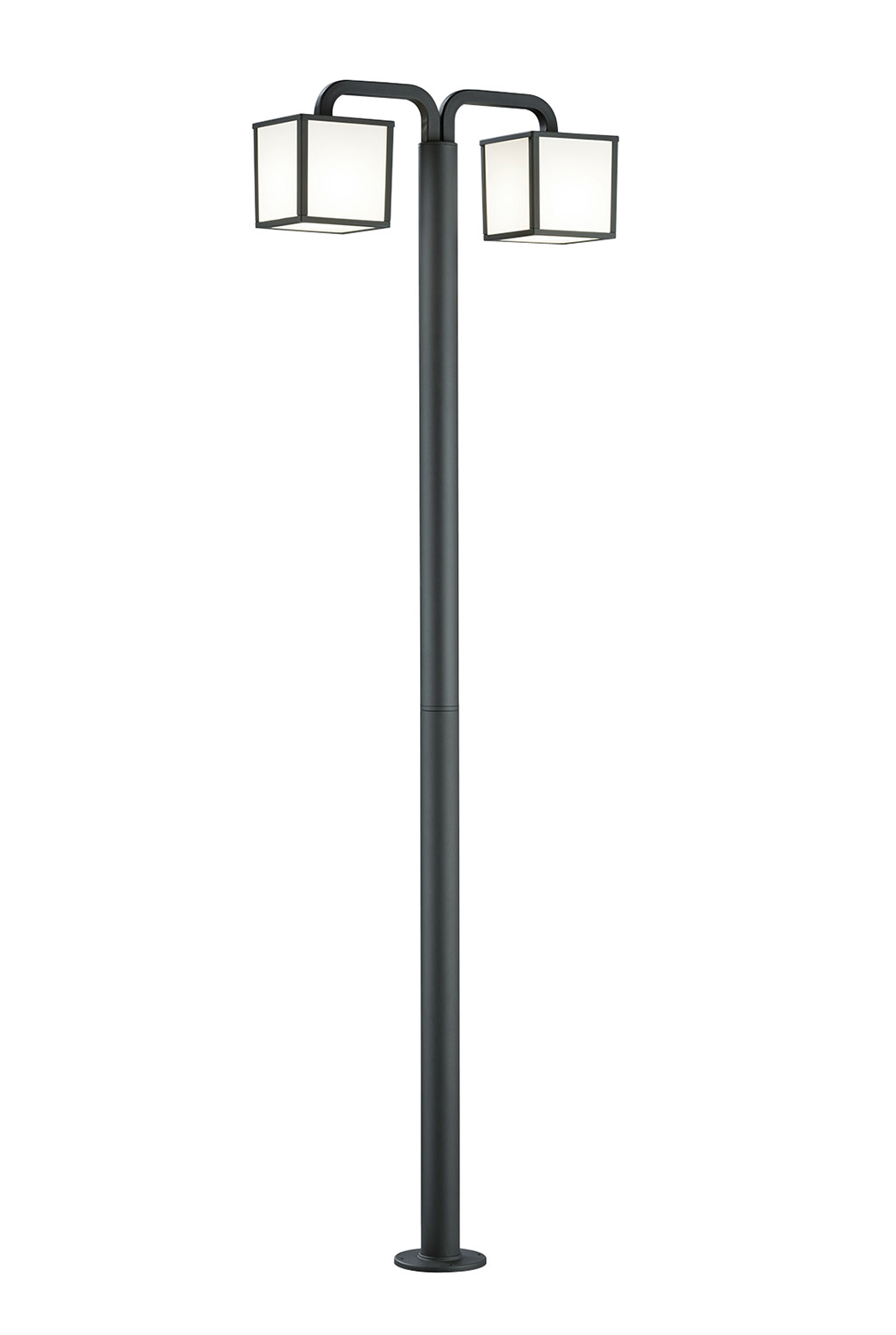 foto del prodotto lampada palo da esterno a led in alluminio antracite