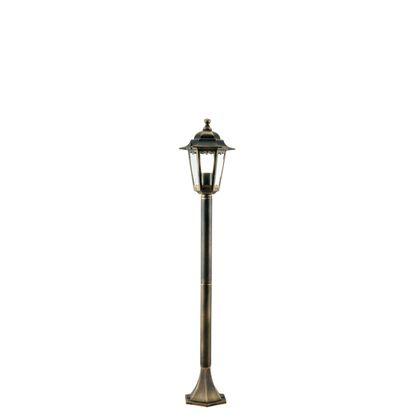 foto del prodotto lampada palo paletto per giardino colore nero e oro per esterno linea merlet sovil
