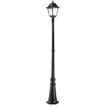 foto del prodotto lampada palo per giardino alto colore nero da esterno linea quadrata sovil