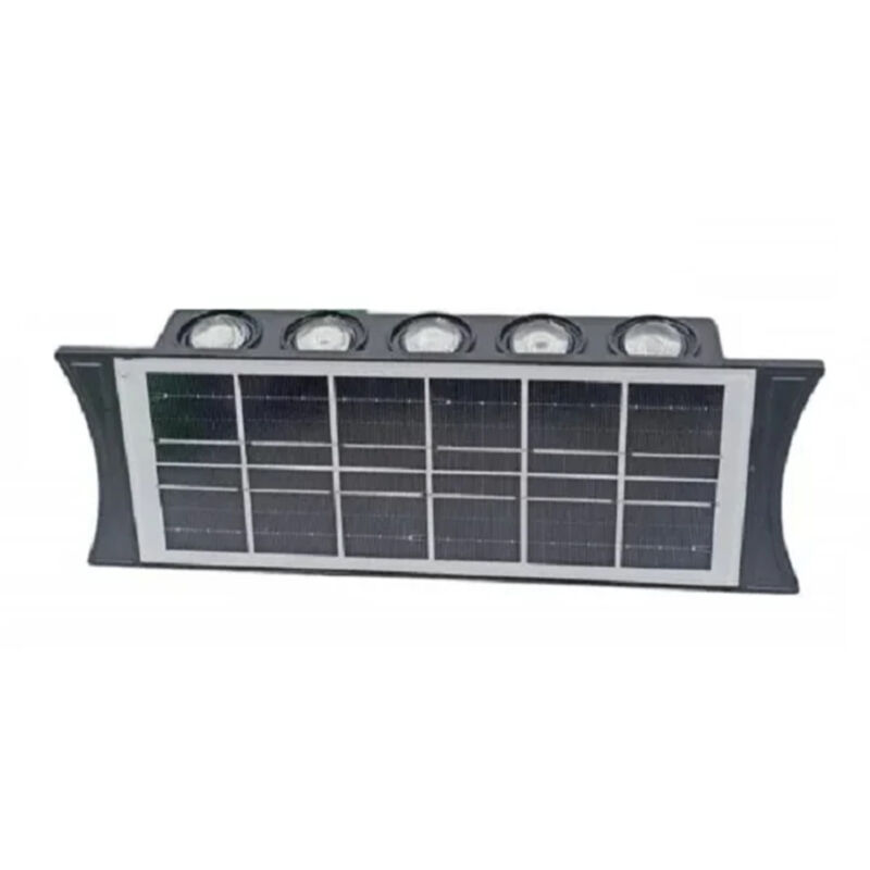 foto del prodotto lampada pannello solare da parete con 10 led impermeabili illuminazione esterna trade shop traesio