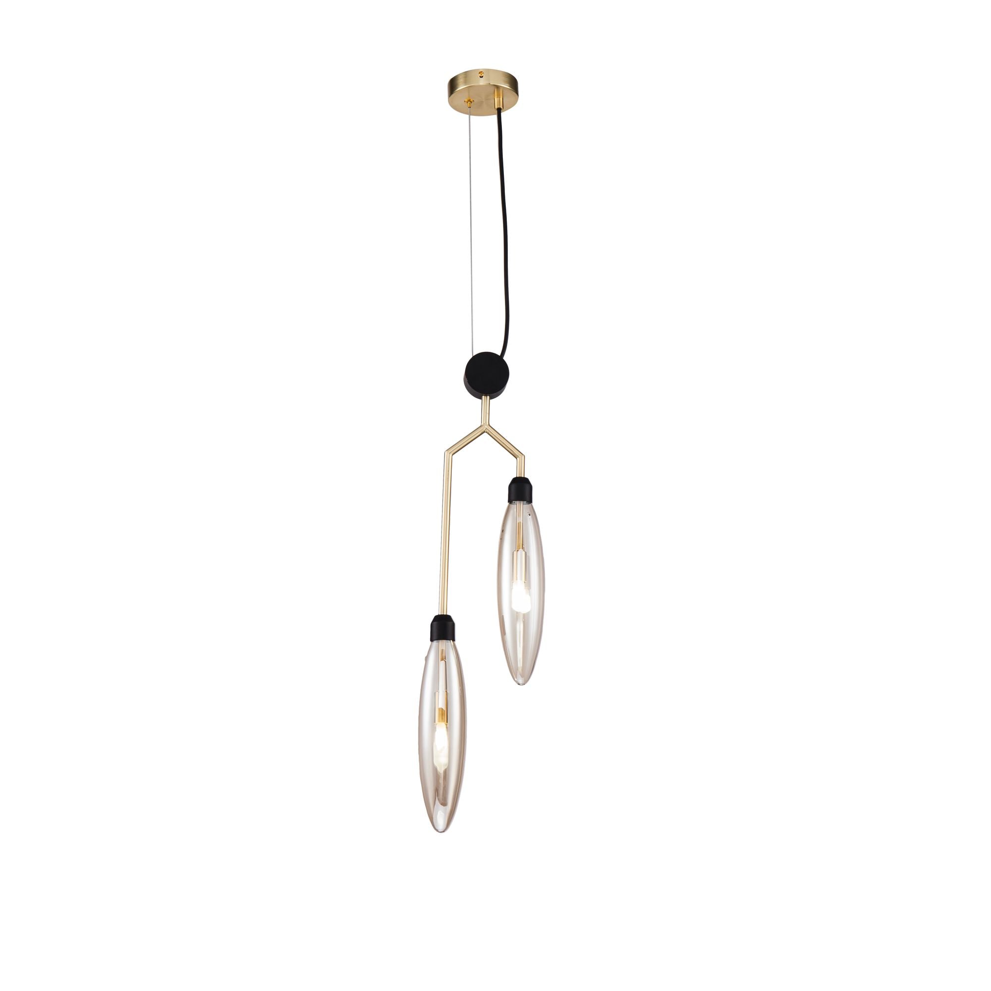 foto del prodotto lampada pendente modern in metallo ventura opaco oro