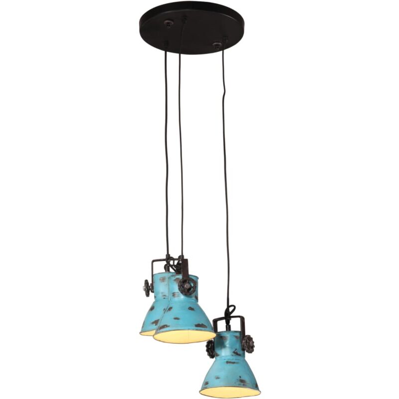 foto del prodotto lampada pensile 25 w blu anticato 30x30x100 cm e27 vidaxl
