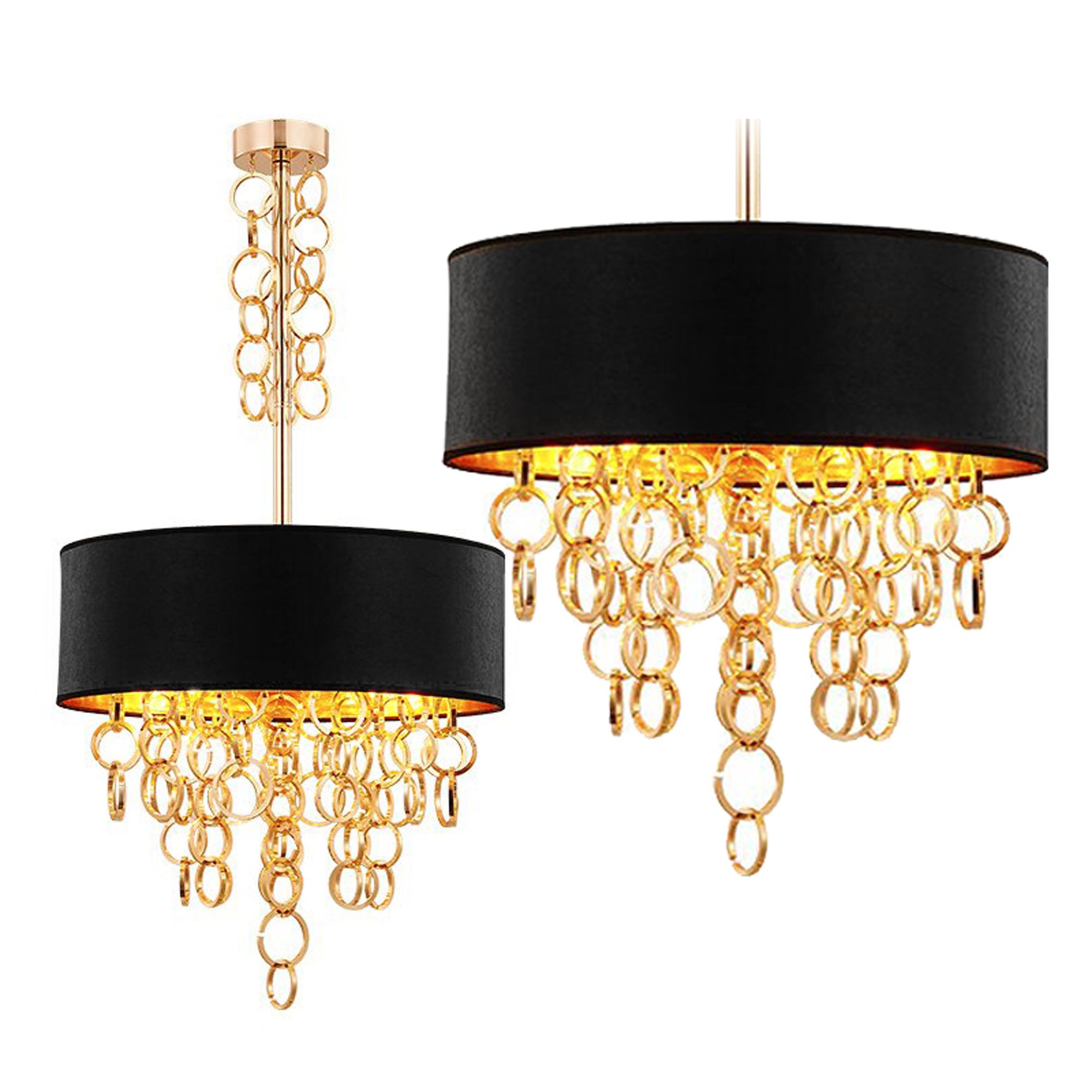foto del prodotto lampada pensile black gold 45cm app683 3cp