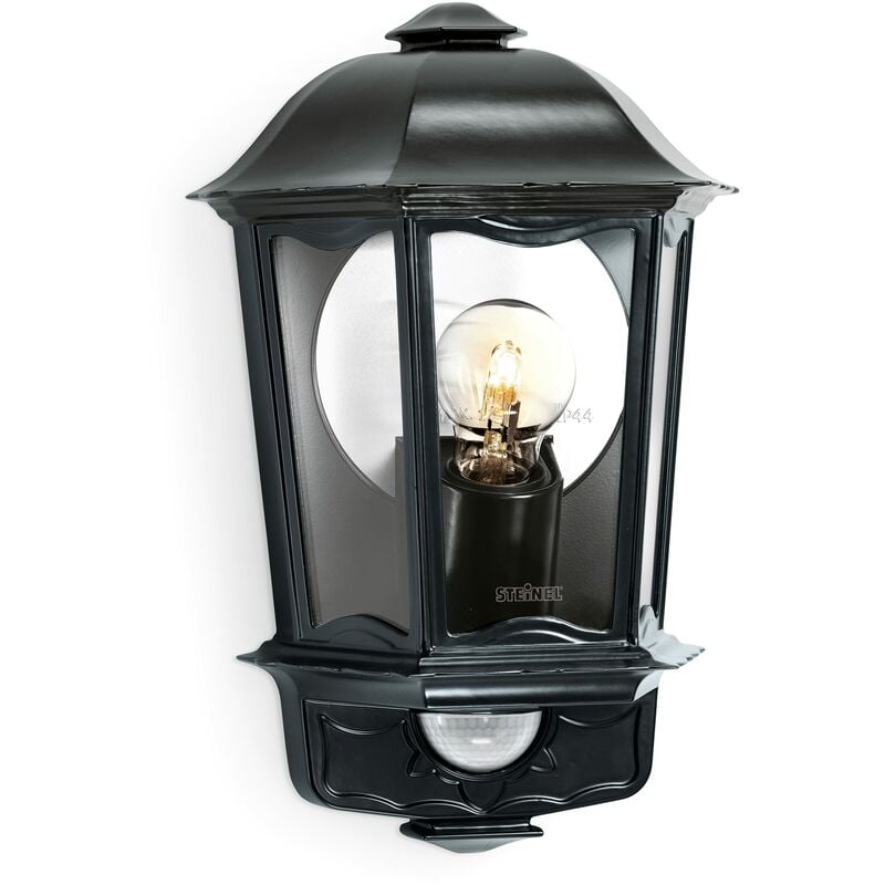 foto del prodotto lampada per esterni con sensore l 190 s, lampada da parete con rilevatore di movimento a 180 e27, nero - steinel