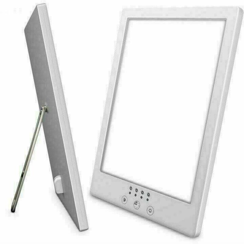 foto del prodotto lampada per fototerapia da 12000 lux, led senza raggi uv con luminosità e temperatura colore regolabili, timer, controllo touch, funzione di memoria,