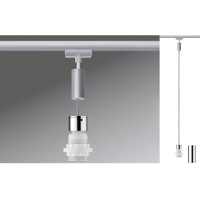 foto del prodotto lampada per sistema su binario universale e27 20 w led monocolore cromo opaco , cromo paulmann