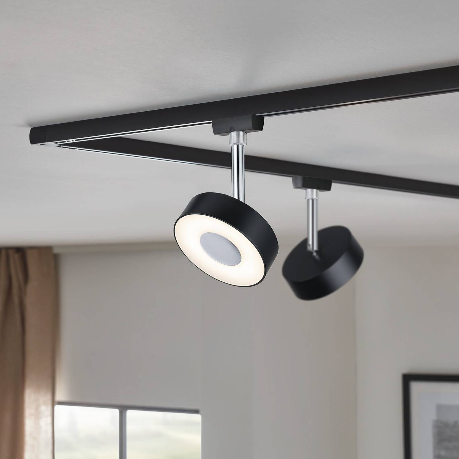 foto del prodotto lampada per sistema su binario urail 5 w led monocolore nero opaco - paulmann