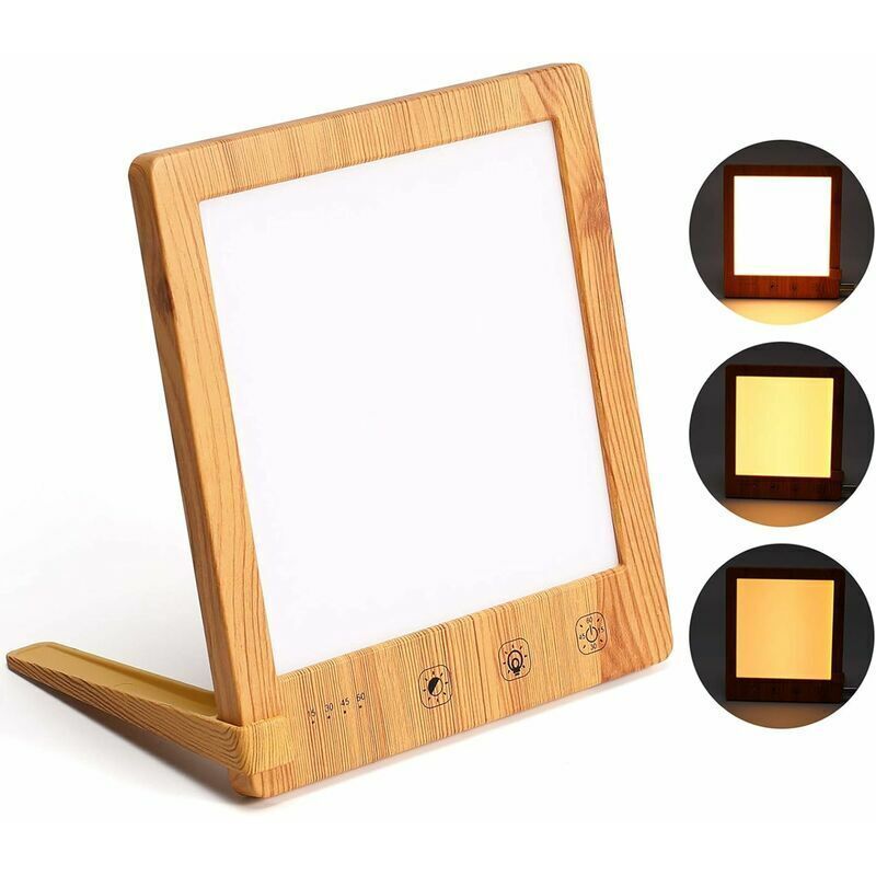 foto del prodotto lampada per terapia della luce sad da 10000 lux, lampada a led per un trattamento efficace del disturbo affettivo stagionale con funzione timer e