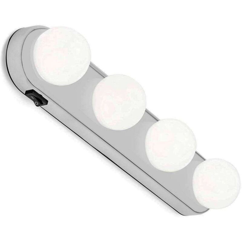 foto del prodotto lampada per trucco con 4 lampadine per specchio
