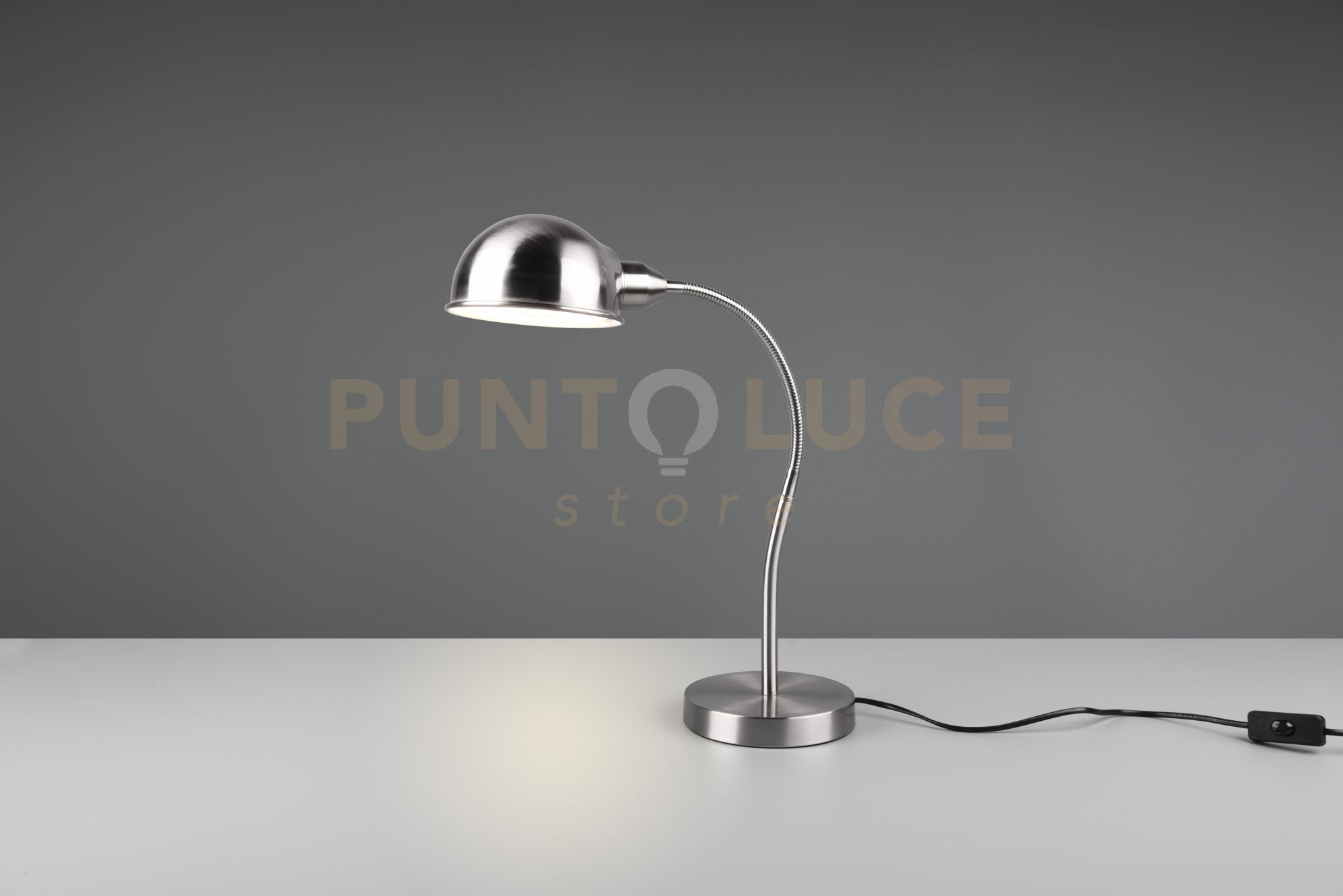 foto del prodotto lampada perry flessibile h.46cm acciaio satinato 504900107