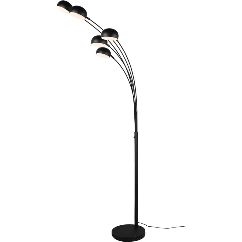 foto del prodotto lampada piantana arco acciaio nera 5 diffusori h 200 cm dito gd trio