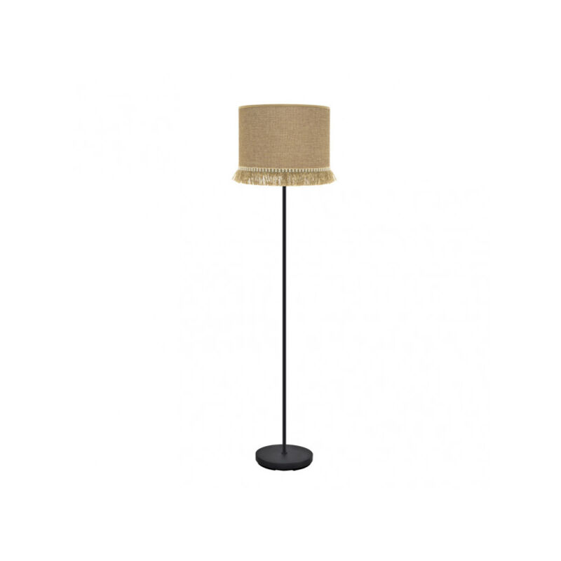 foto del prodotto lampada pie de salone in nero con paralume modello sibila fabrilamp