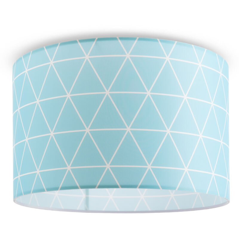 foto del prodotto lampada plafone sospensione salotto camera da letto scandinava diamanti e27 blu 38cm , plafoniera bianca paco home