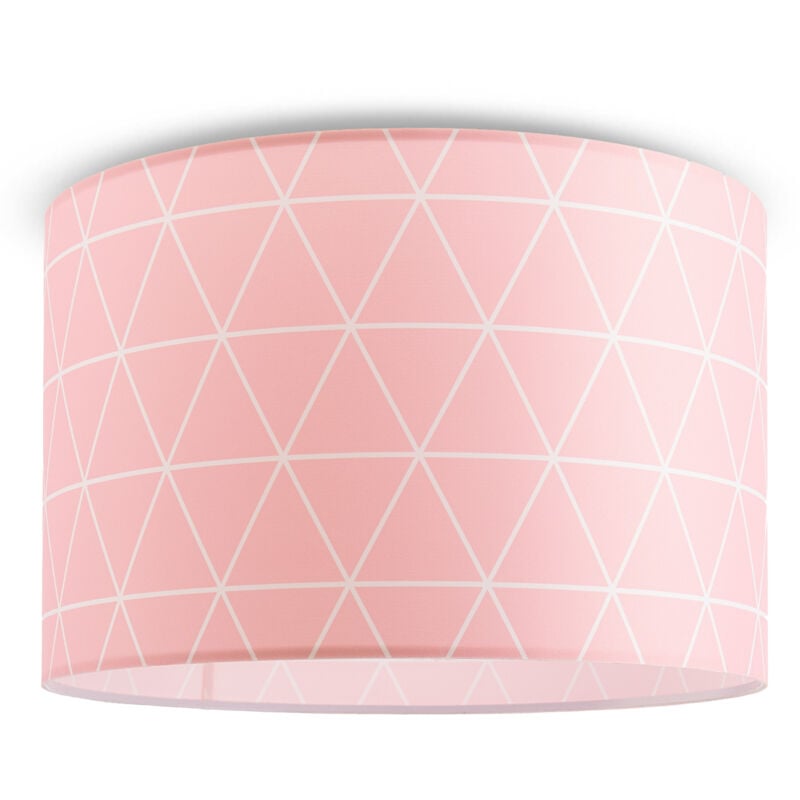 foto del prodotto lampada plafone sospensione salotto camera da letto scandinava diamanti e27 rosa 38cm , plafoniera bianca paco home
