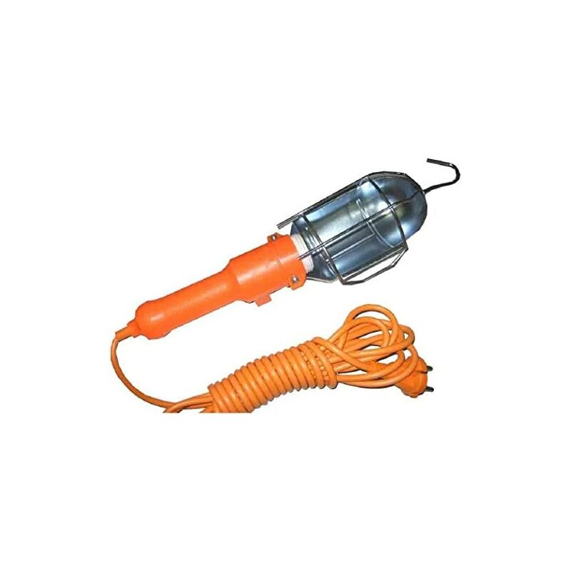 foto del prodotto lampada portatile con gancio e interruttore in metallo 5mts 
