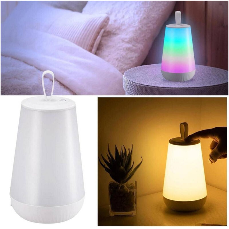 foto del prodotto lampada ricaricabile portatile led rgb bambini relax notturna touch dimmerabile 3w trade shop traesio