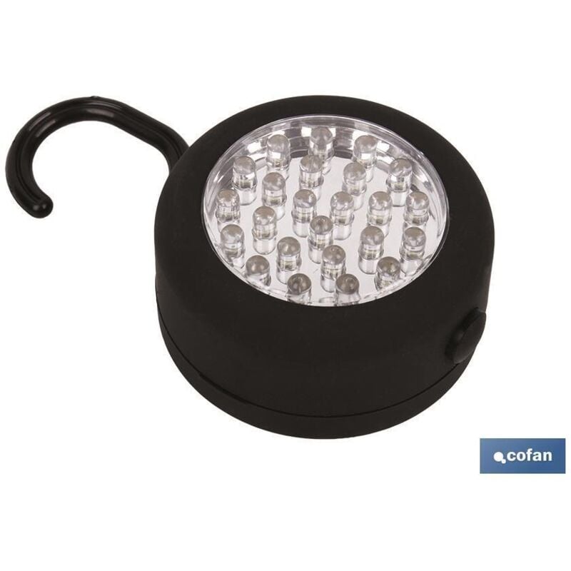 foto del prodotto lampada rotonda con magnete gancio a 24 led