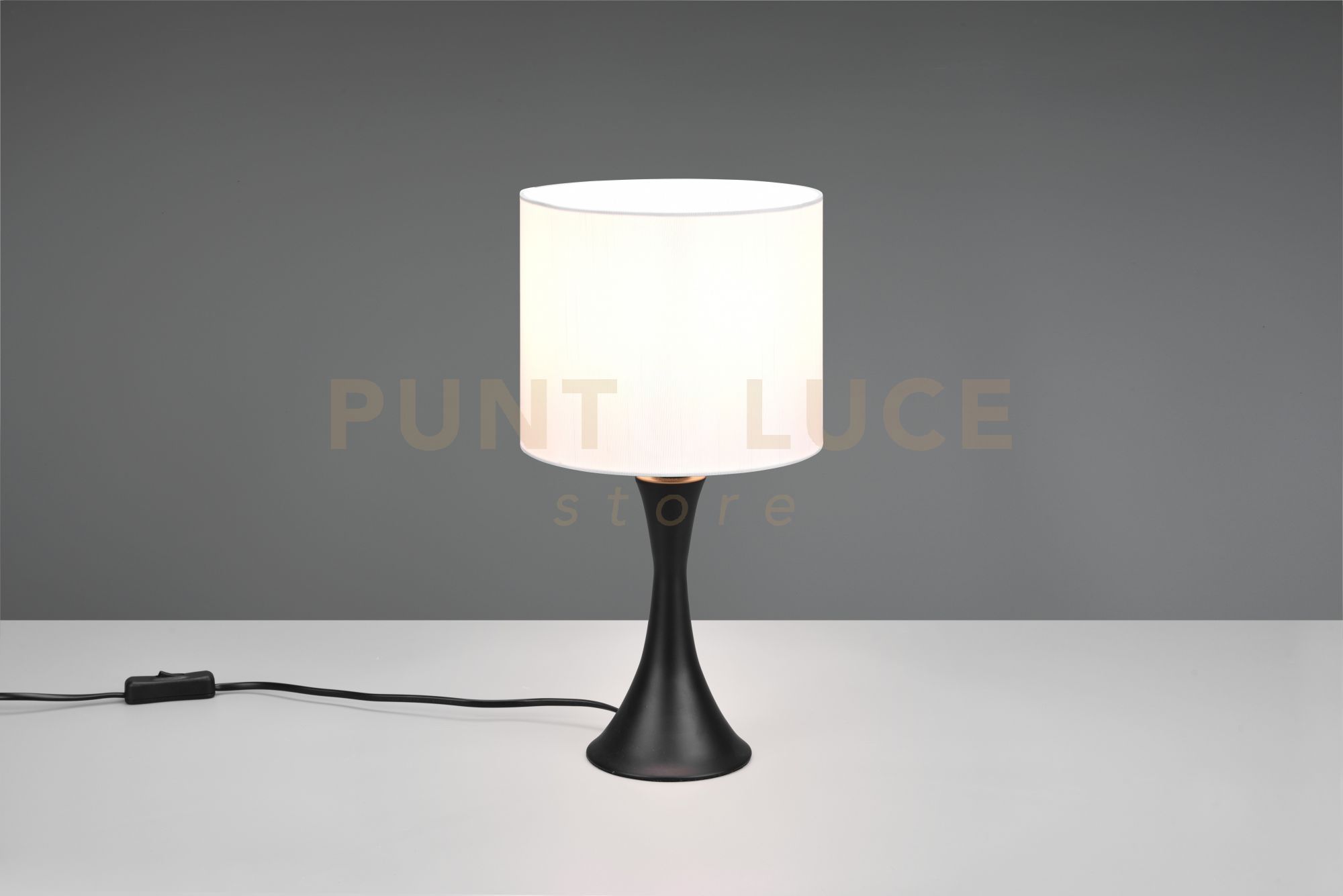 foto del prodotto lampada sabia paralume bianco e metallo nero 515790132