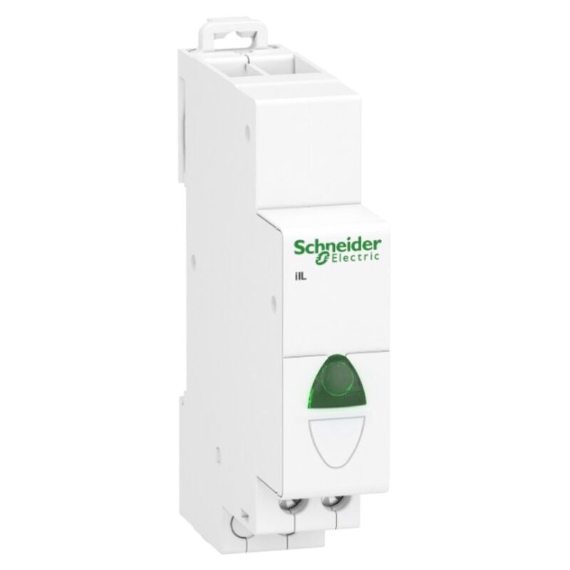 foto del prodotto lampada schneider spia 1 modulo 110 230v led verde a9e18321
