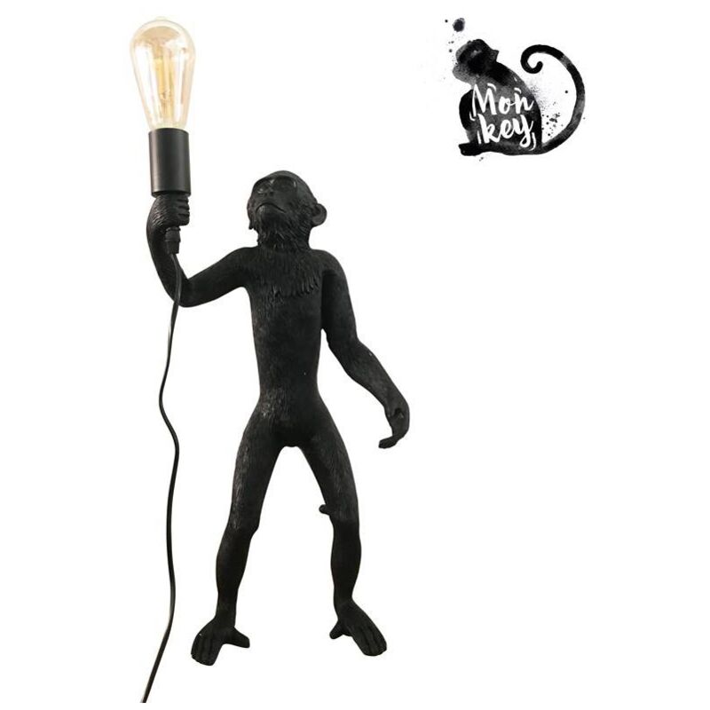 foto del prodotto lampada scimmia in resina micu 