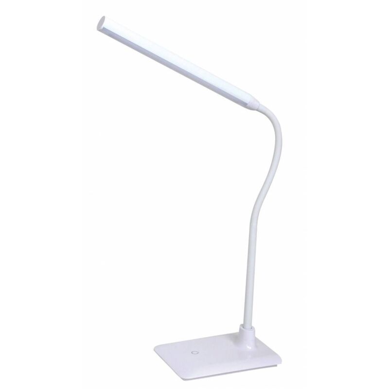 foto del prodotto lampada scrittoio slim led smd 6w 510 lm h41 cm - regolazione touch 4 livelli - bianco