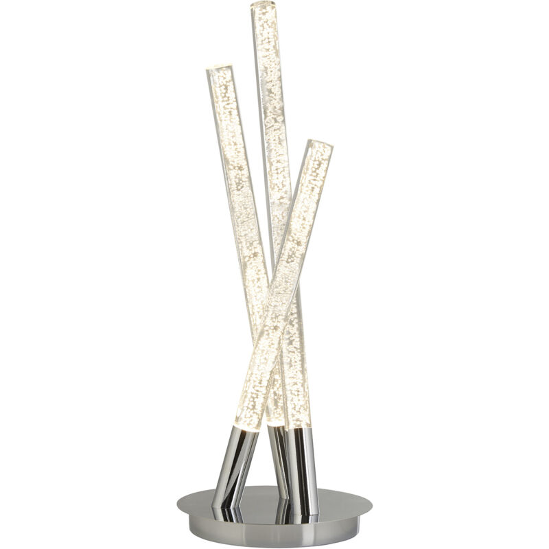 foto del prodotto lampada scrivania bolle acciaio cromo policarbonato trasparente led 2,67w 3000k