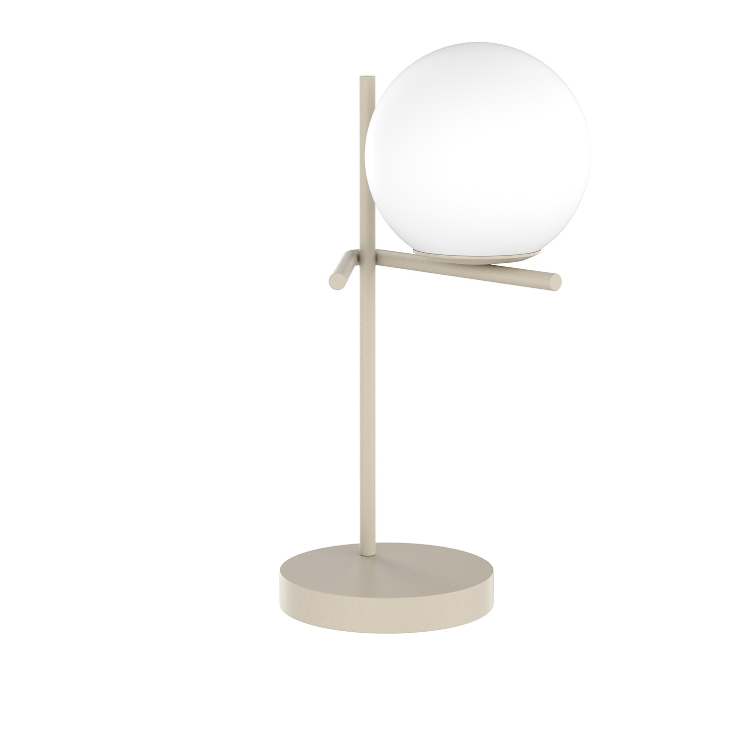 foto del prodotto lampada scrivania contemporanea boomerang metallo sabbia vetro bianco 1 luce e27