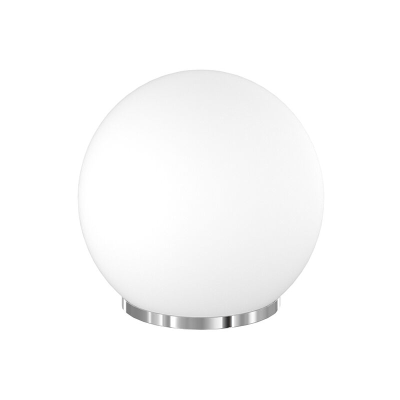 foto del prodotto lampada scrivania contemporanea mars metallo cromo vetro bianco 1 luce e27 d25cm