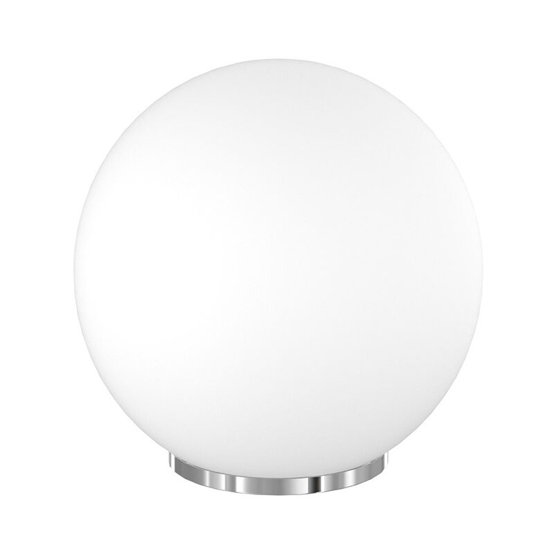 foto del prodotto lampada scrivania contemporanea mars metallo cromo vetro bianco 1 luce e27 d30cm
