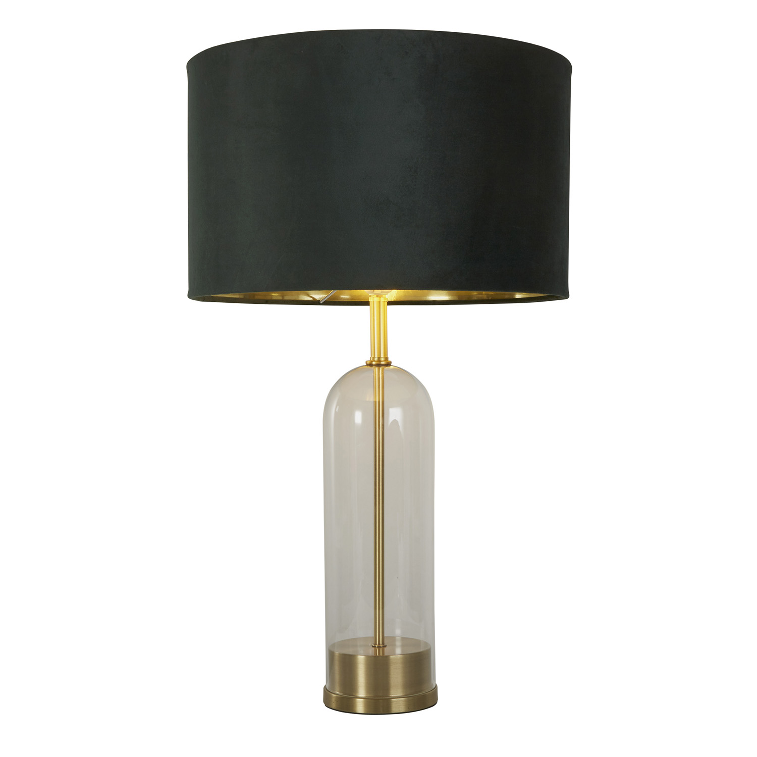 foto del prodotto lampada scrivania contemporanea oxford acciaio ottone tessuto verde 1 luce e27